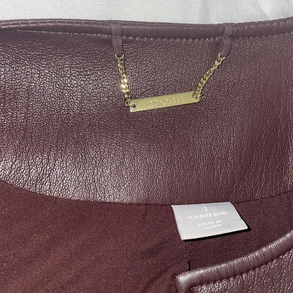 Chicwish Deep Brown Leather Jacket - Picture 2 of 6
